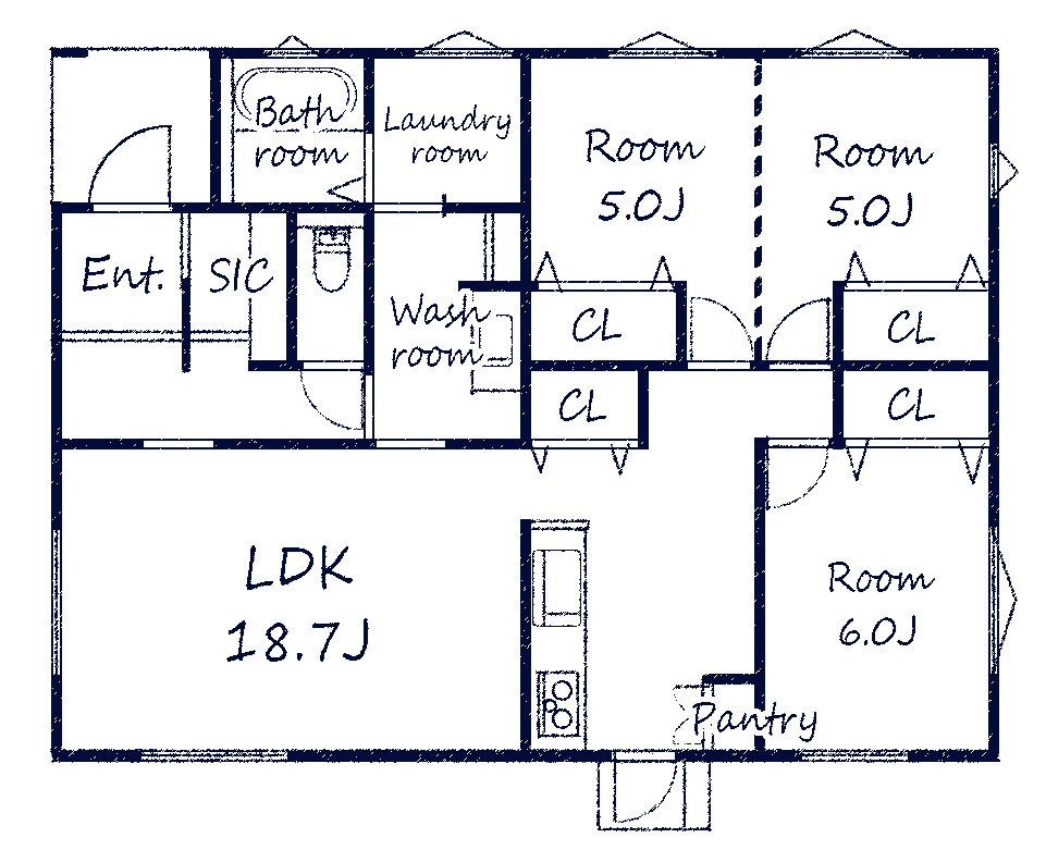 岩出市・ Face Town水栖1号地モデルハウス 配置図